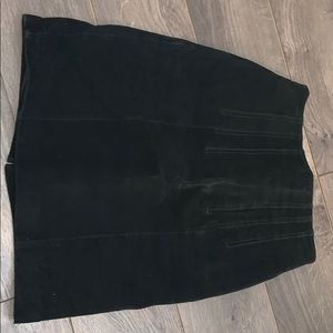 Black suede skirt